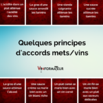 Résumé de quelques principes pour faciliter vos accords mets vins