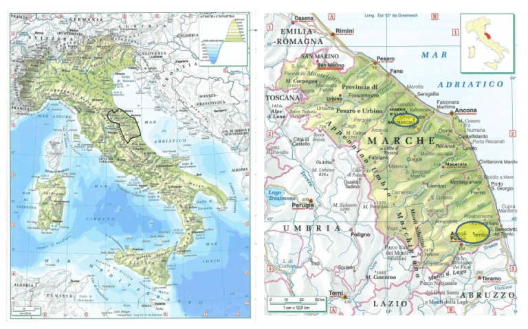 Carte vinicole des Marches