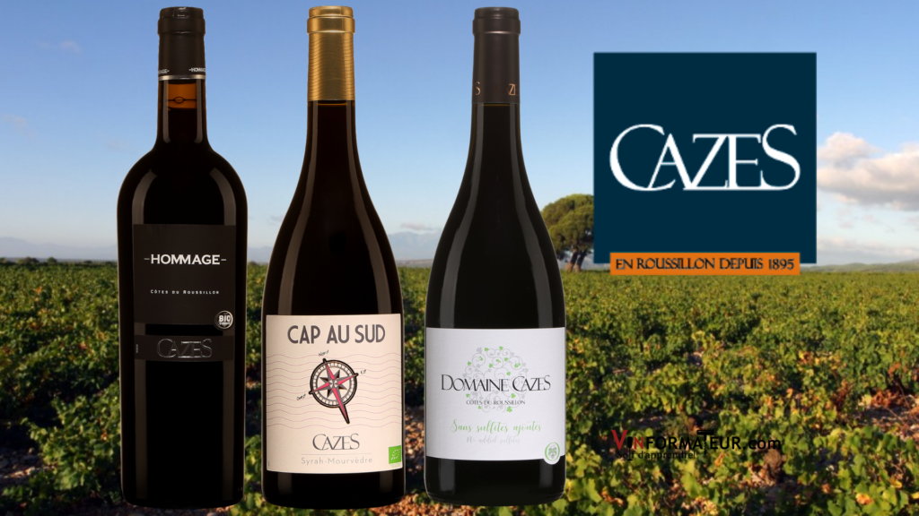 Trois vins rouges du Domaine Cazes issus de la biodynamie!