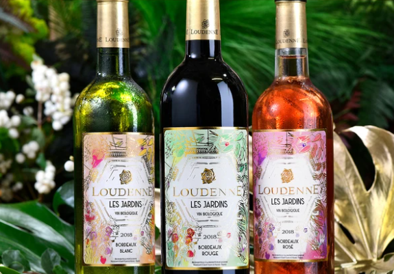 Gamme de vins bio Loudenne, Les Jardins dont le vin blanc, le rosé et le rouge