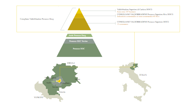 Carte des appellations Prosecco