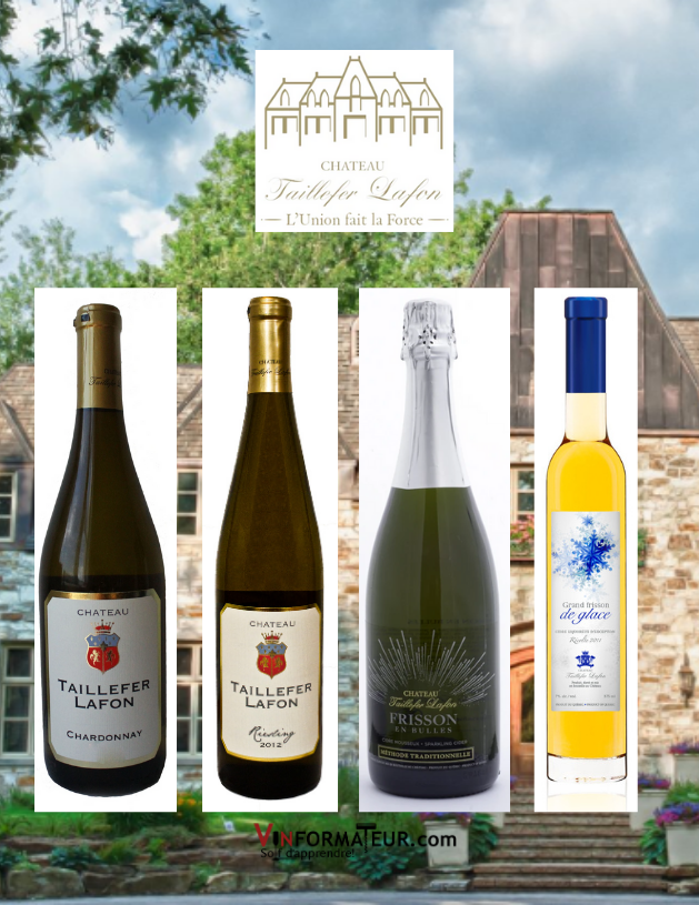 Vins et cidres Taillefer Lafon avec Château en arrière-plan