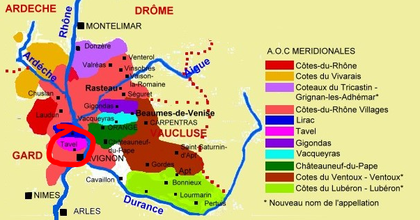 Carte viticole - Tavel