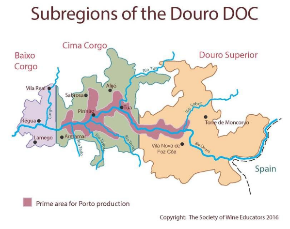 Régions viticoles du Douro