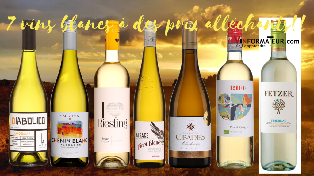 7 vins blancs coups de coeur à des prix alléchants!