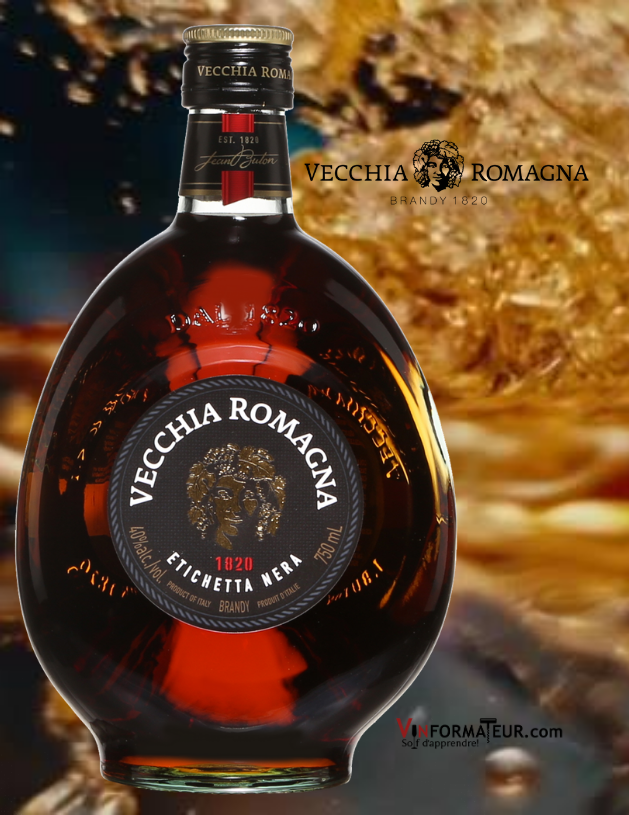 Bouteille de Vecchia Romagna, Etichetta Nera, 1820, Brandy