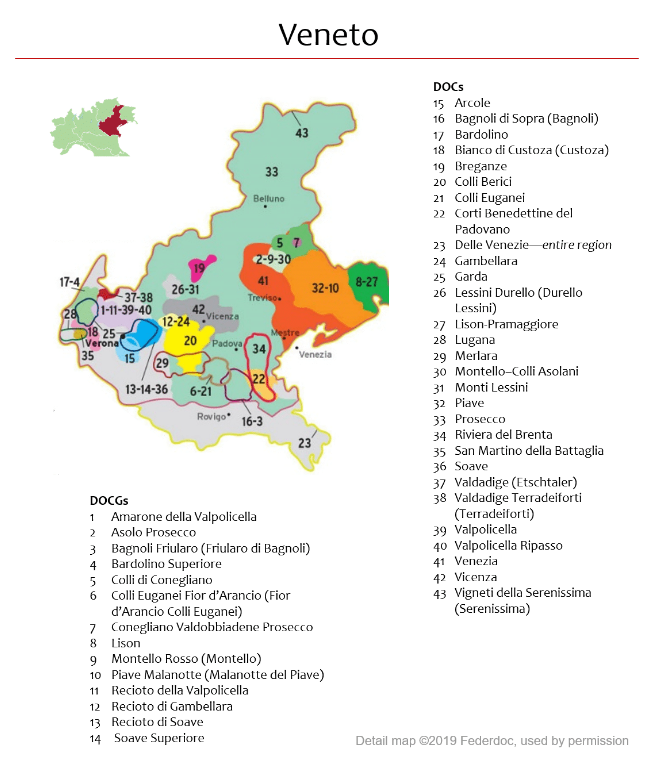 Carte viticole Veneto Soave