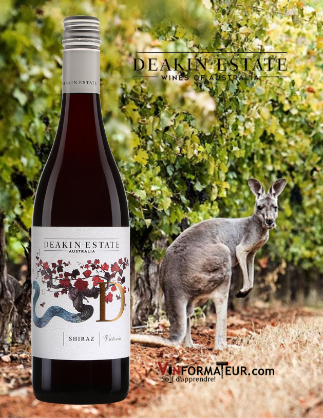 Bouteille de Deakin Estate, Shiraz, Australie, vin rouge, 2018