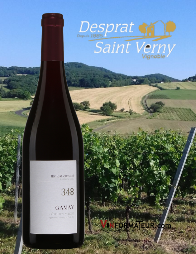 Gamay 348, de la Gamme ‘’Lost Vineyard’’, France, Val de Loire, AOC Côtes d’Auvergne, Desprat Saint Verny, 21,60$, 2018