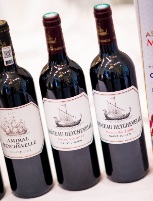 Bouteilles de Amiral de Beychevelle et Château Beychevelle