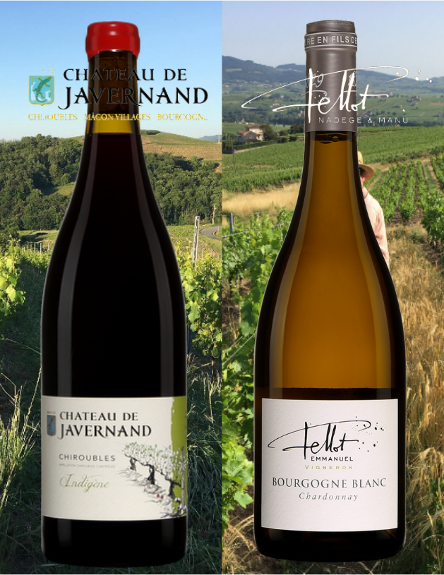 Château de Javernand, Chiroubles 2018 et Bourgogne blanc Emmanuel Fellot 2018