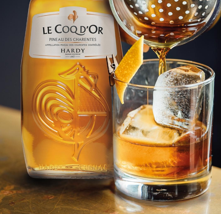 Drink à base de Pineau des Charentes Le Coq d'Or