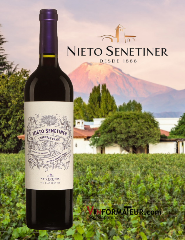 Bouteille de Cabernet franc, Nieto Senetiner, Argentine, Mendoza, Valle de Uco, 2019
