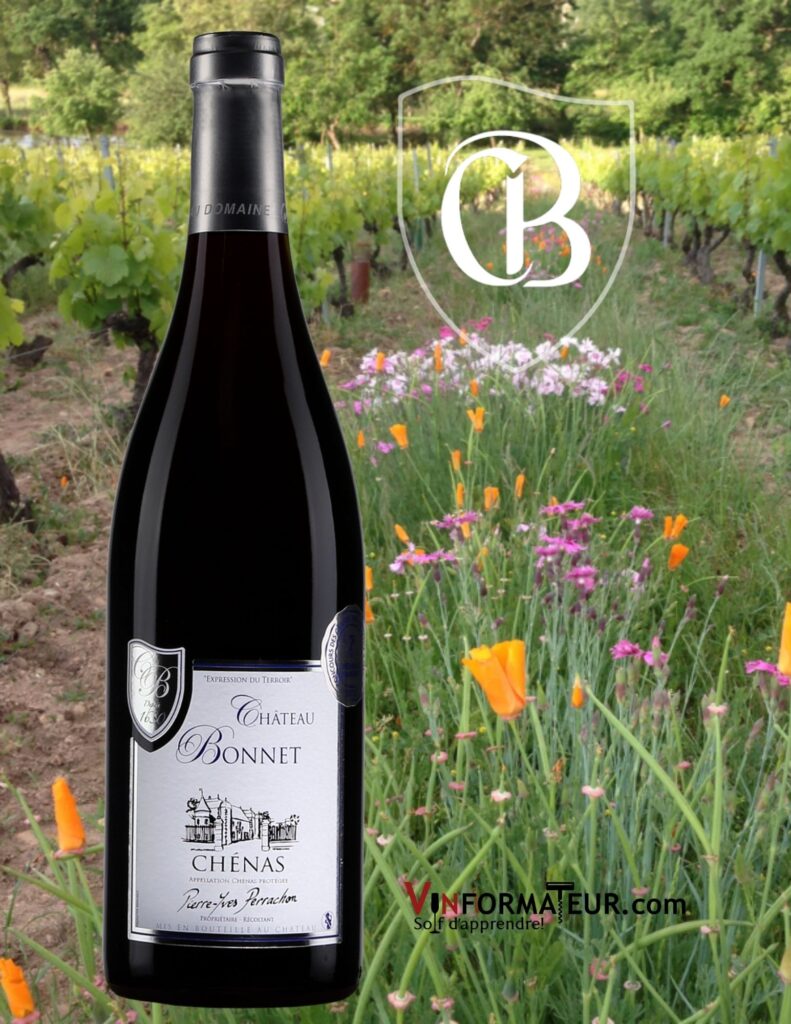 Bouteille de Château Bonnet, Chénas, Vieilles Vignes, Beaujolais, 2016 et vignobles