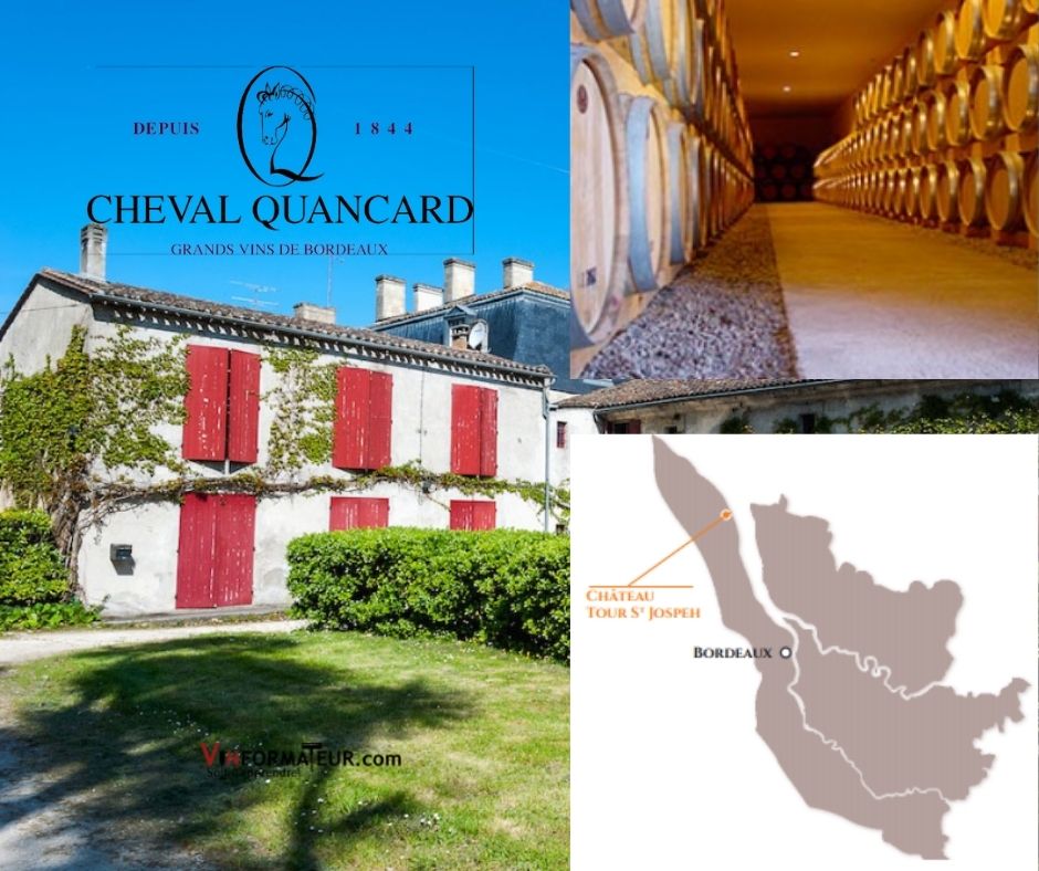 Cheval Quancard, chai et carte viticole