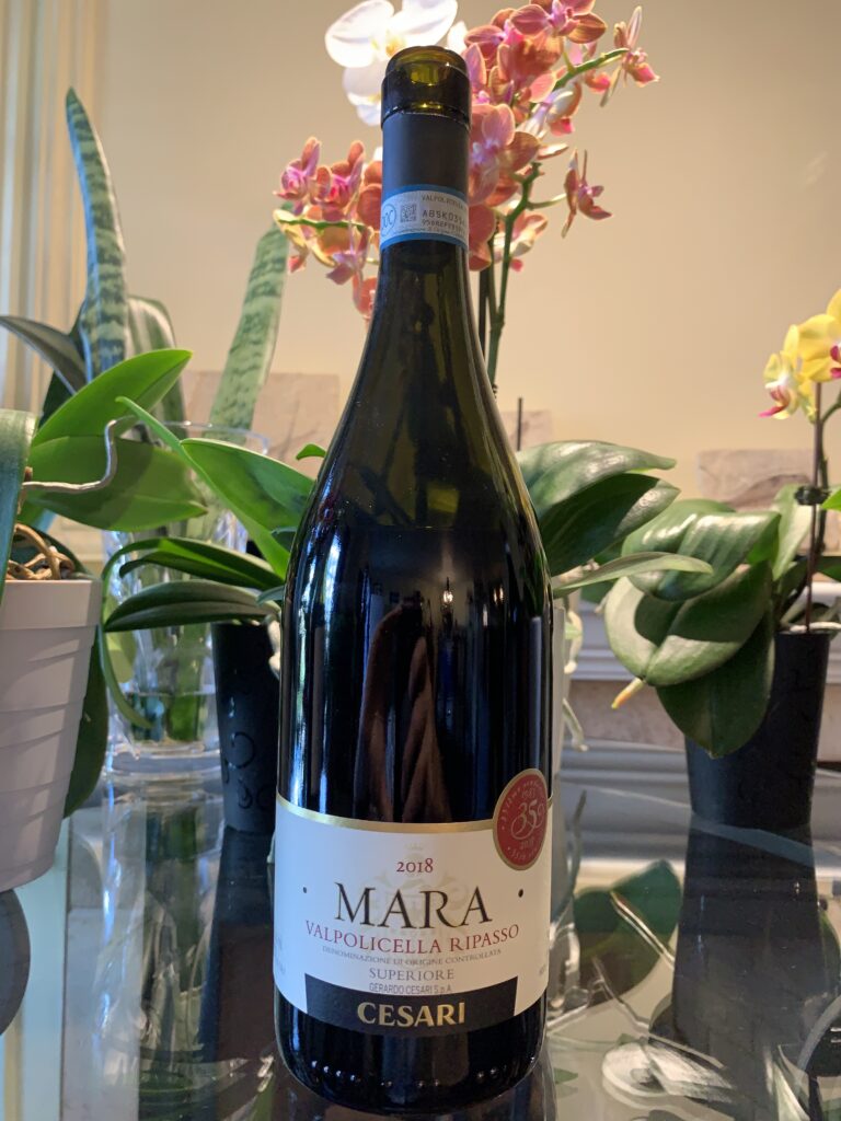 Bouteille de Mara, Italie, Vénétie, Valpolicella Ripasso Superiore DOC, Gerardo Cesari, vin rouge, 2018
