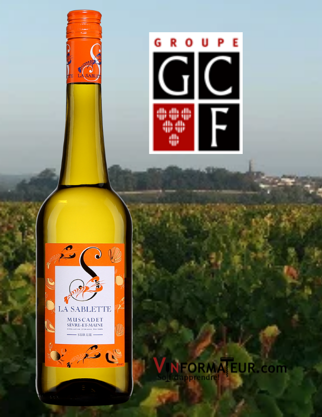 Bouteille de La Sablette, Val de Loire, Muscadet-Sèvre et Maine sur Lie, 15,75$, 2020