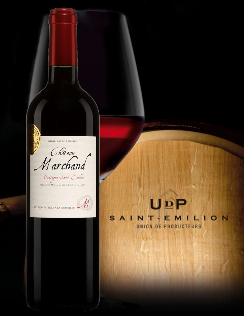 Bouteille de Château Marchand, France, Bordeaux, Montagne Saint-Émilion, 2015 UDP