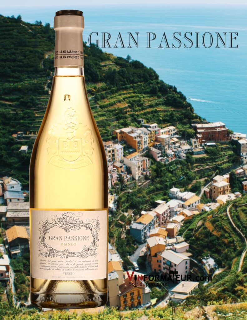 Bouteille de Gran Passione, Bianco, Veneto, Casa Vinicola Botter, 2020 avec vignobles