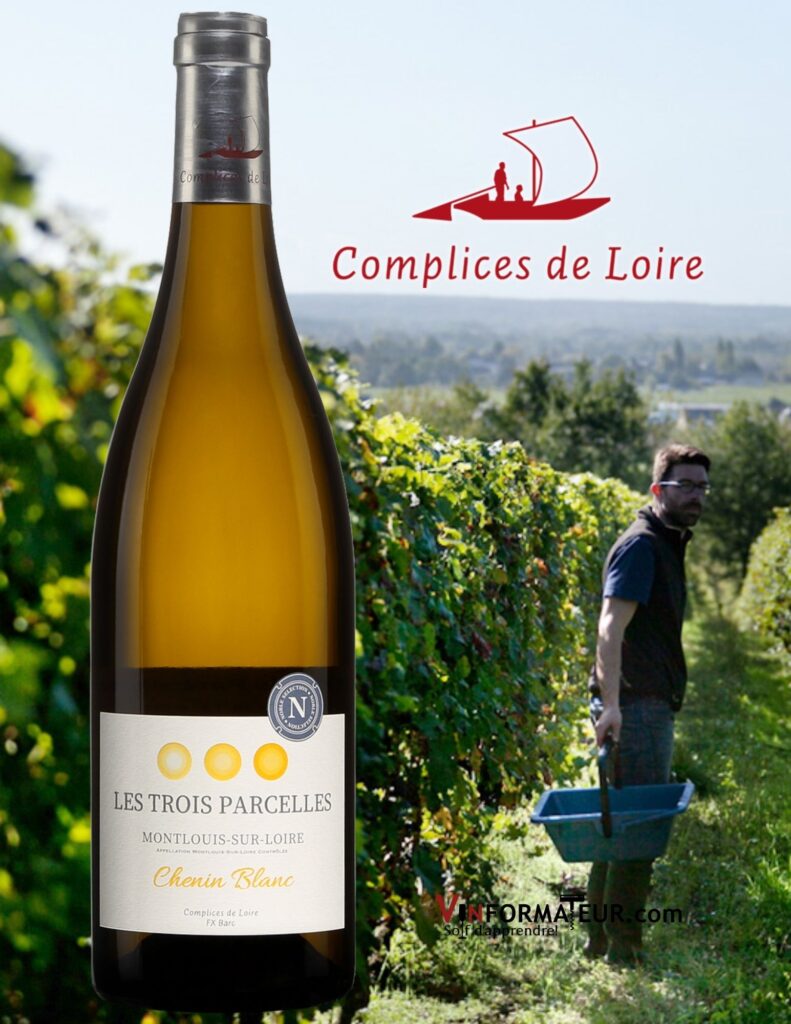 Bouteille de Les Trois Parcelles, France, Val de Loire, Montlouis-sur-Loire, Complices de Loire, 2019 avec vignobles