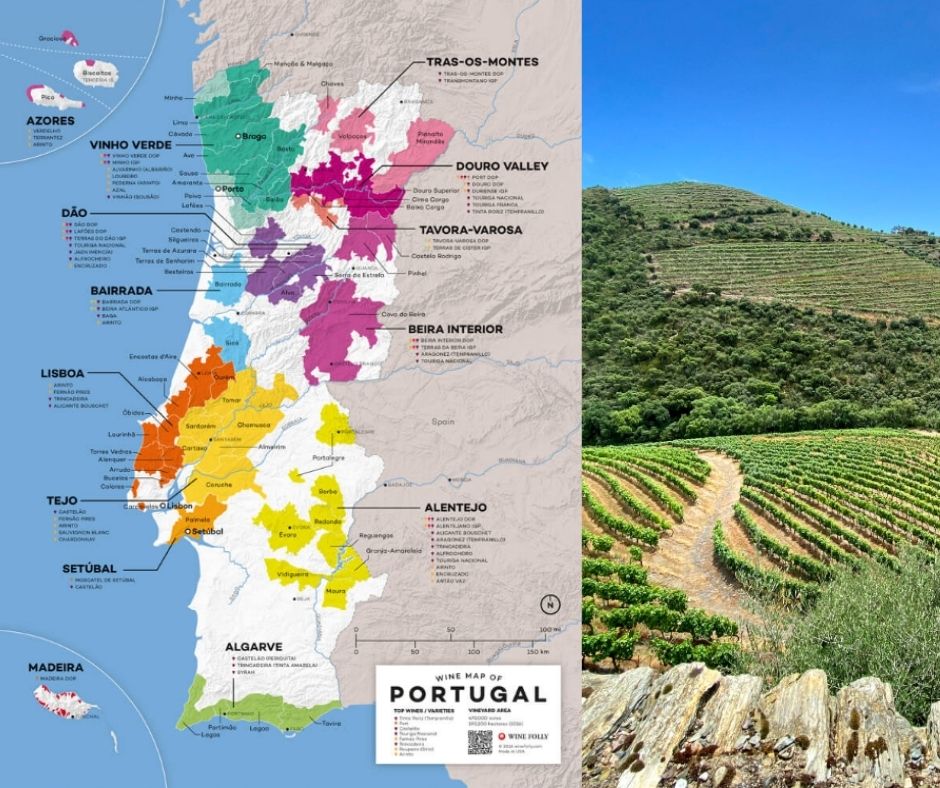 Carte viticole du Portugal