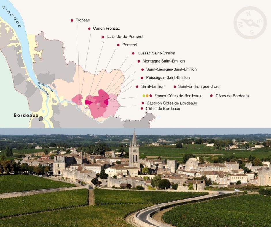 Carte viticole du Libournais