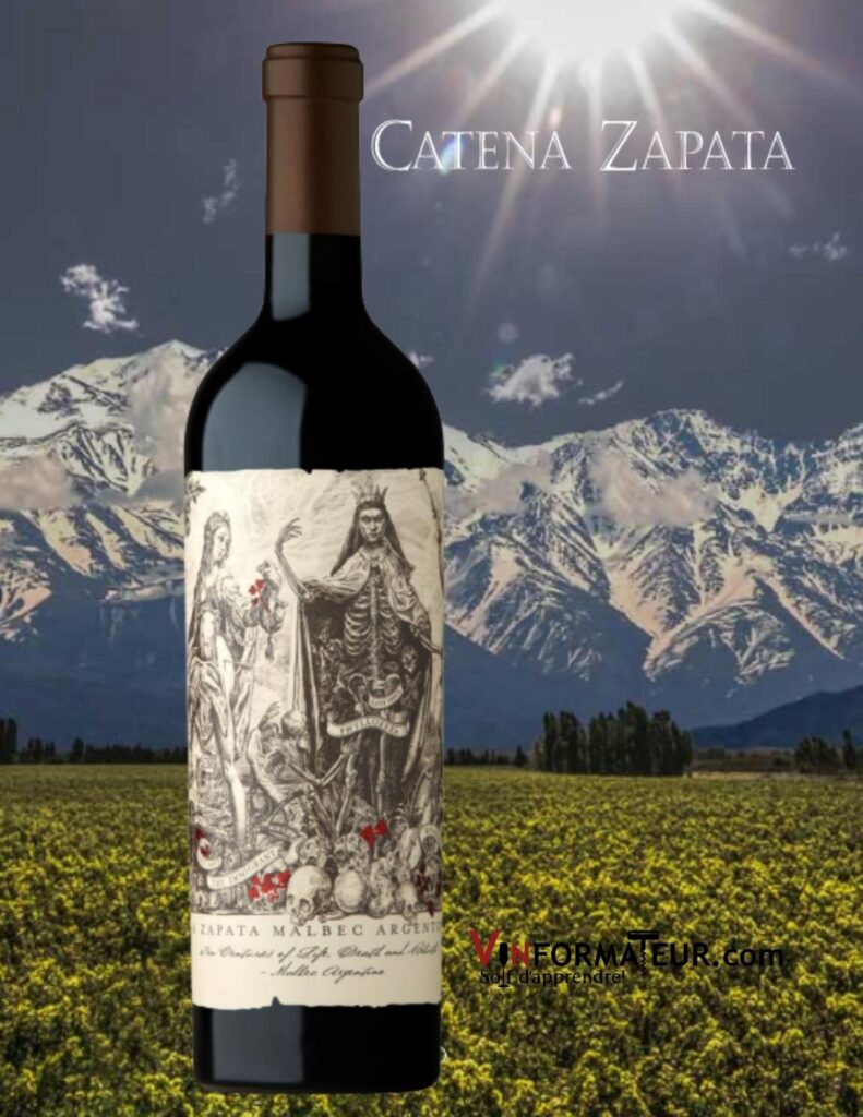 Bouteille de Bodega Catena Zapata, Argentino, Malbec, Argentine, Maipu, Vallée de Uco, 2018