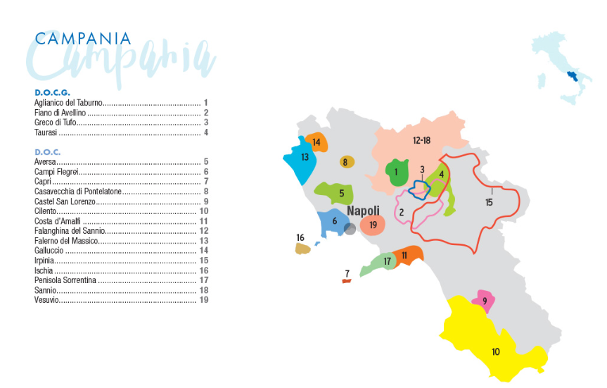 Carte viticole Campanie