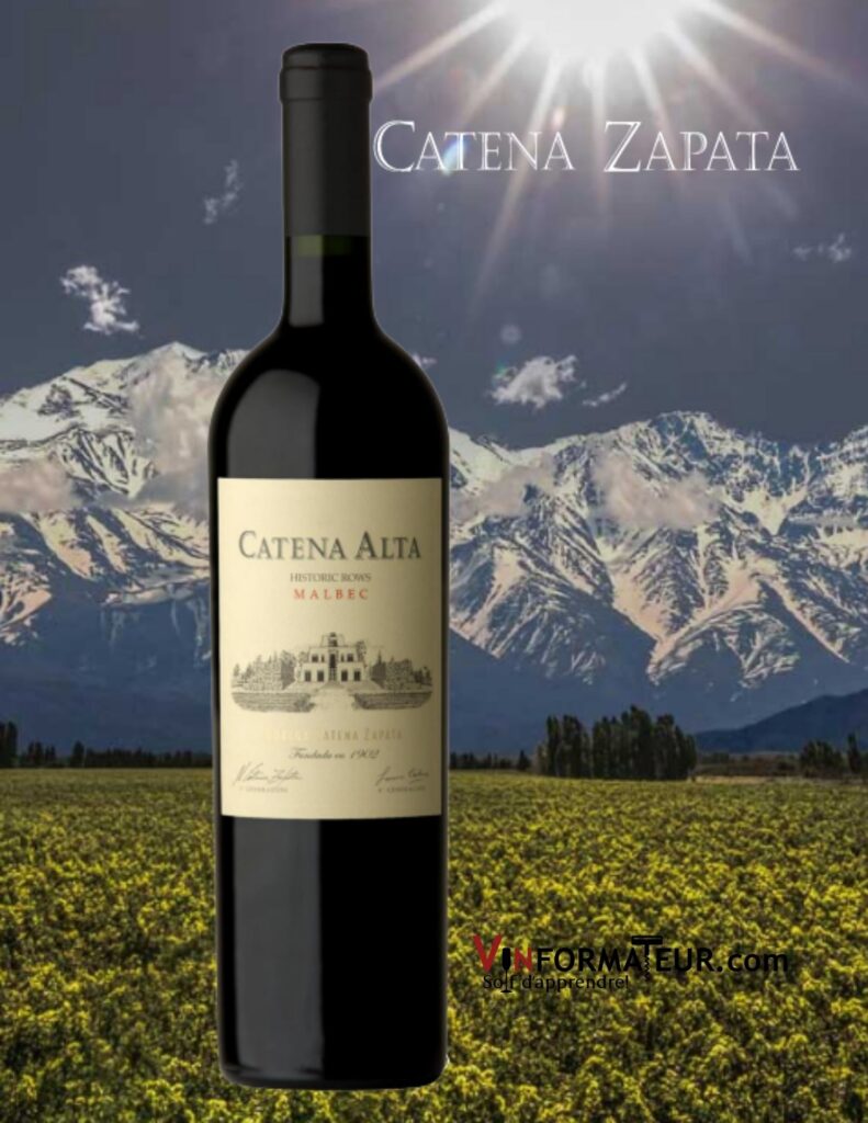 Bouteille de Bodega Catena Zapata, Catena Alta, Malbec, Argentine, Mendoza, 2017