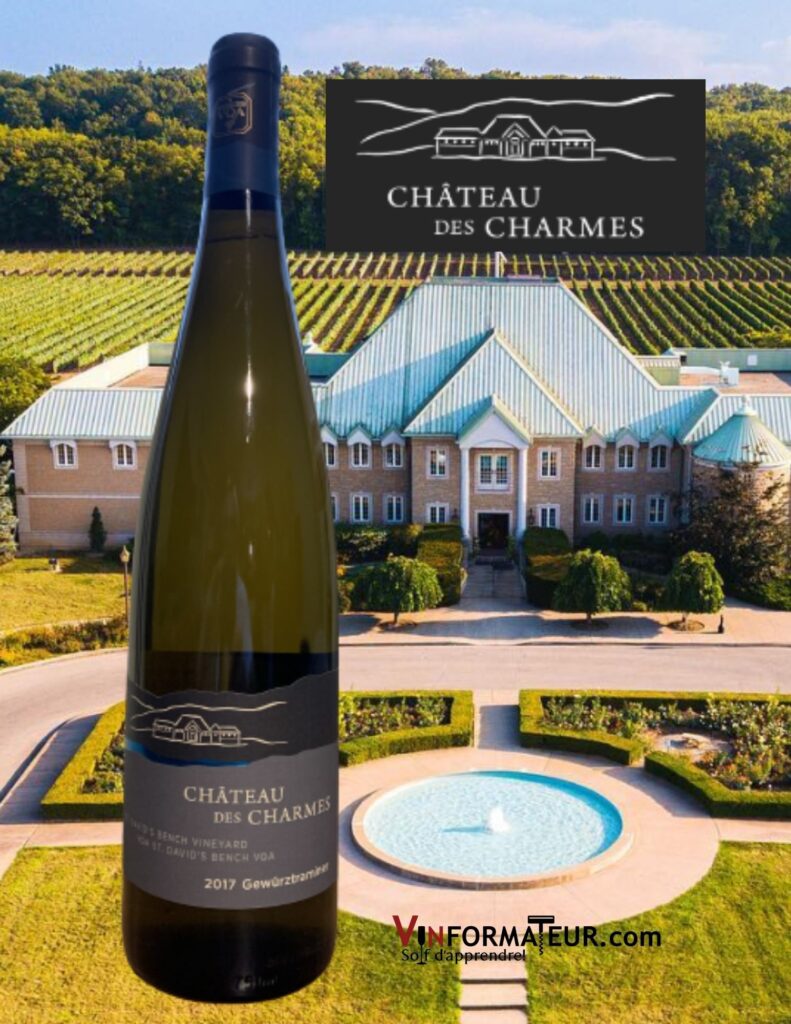 Bouteille de Château des Charmes, Gewurztraminer, Péninsule du Niagara, St-David Bench, 2017