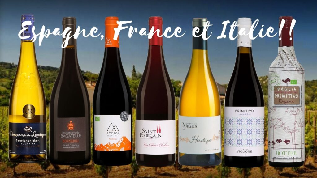 Sept suggestions de vins de France, d’Espagne et d’Italie!