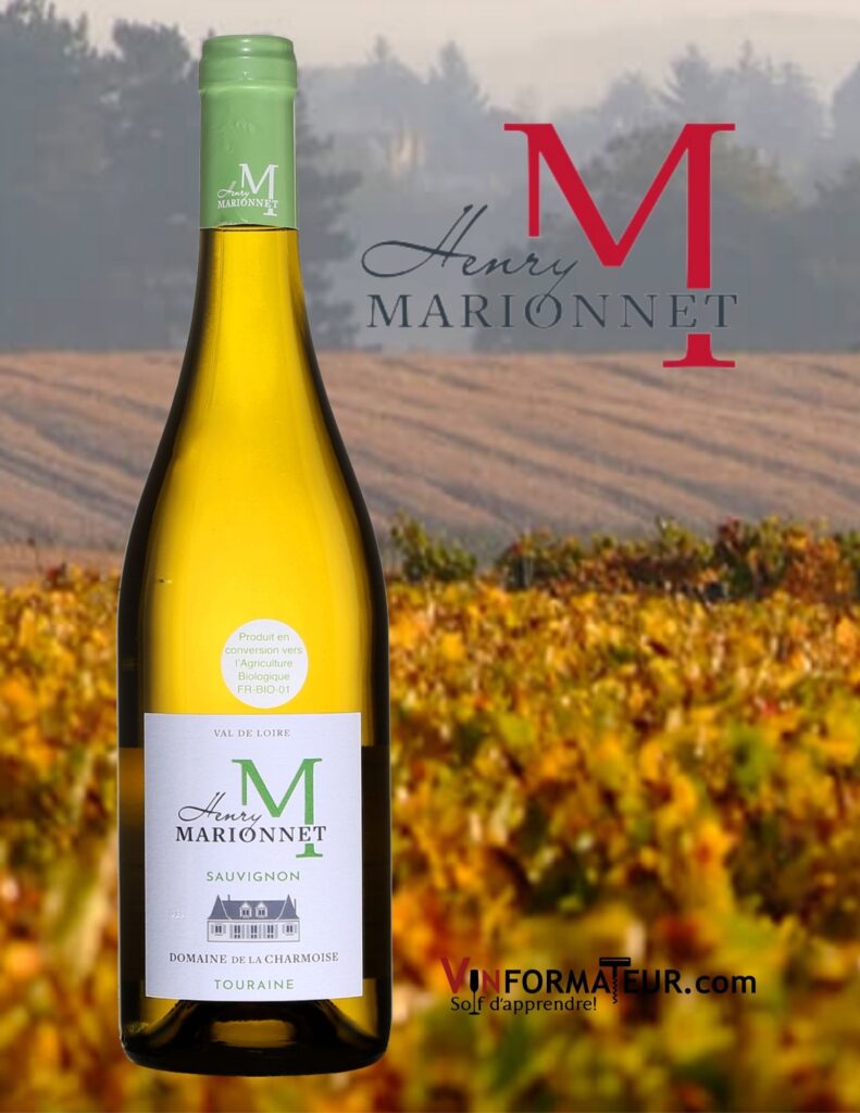 Bouteille de Henry Marionnet, Sauvignon blanc, France, Val de Loire, Touraine, Domaine de la Charmoise, vin blanc, 2020