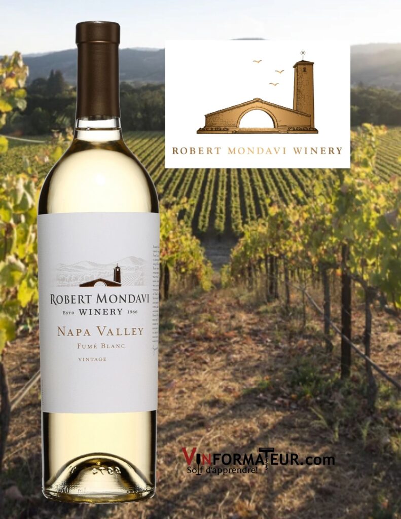 Bouteille de Robert Mondavi, Fumé blanc, États-Unis, Californie, Vallée de Napa, 2018