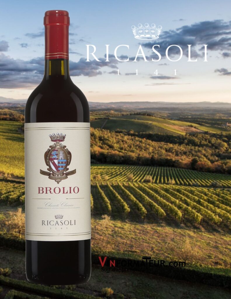 BOuteille de Brolio, Barone Ricasoli, Italie, Chianti Classico, vin rouge, 2019