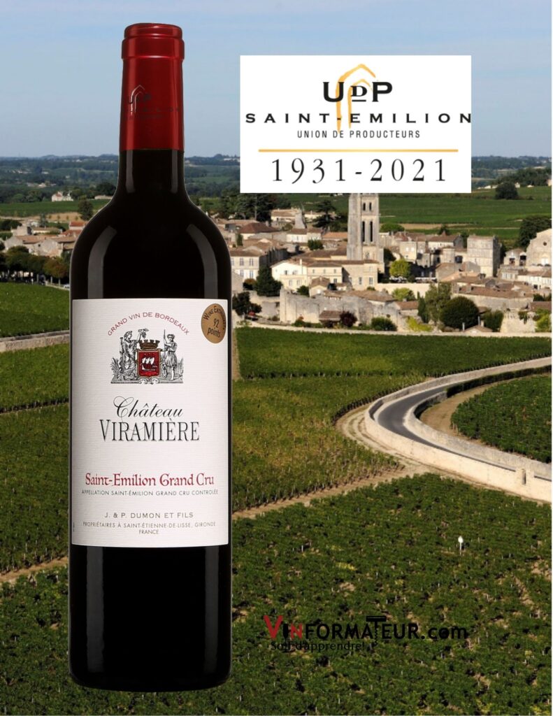 Bouteille de Château Viramière, Château Saint-Émilion Grand Cru, France, Bordeaux, vin rouge, 2018