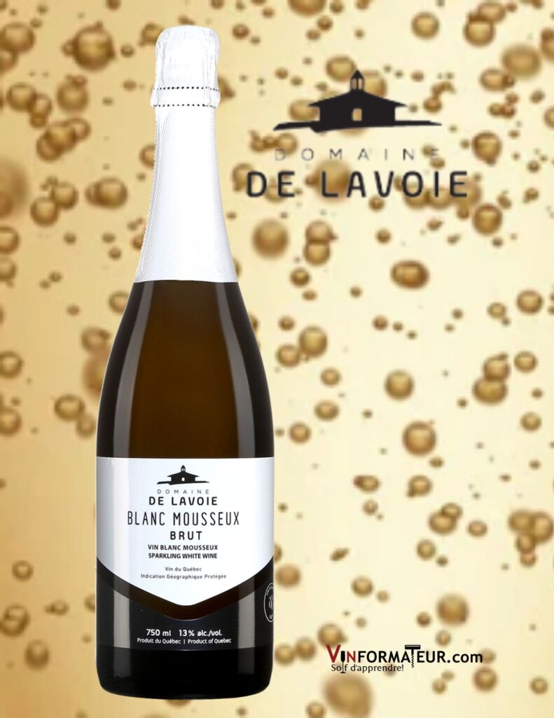 Bouteille de Domaine de Lavoie, Blanc mousseux, Brut, Québec, Montérégie
