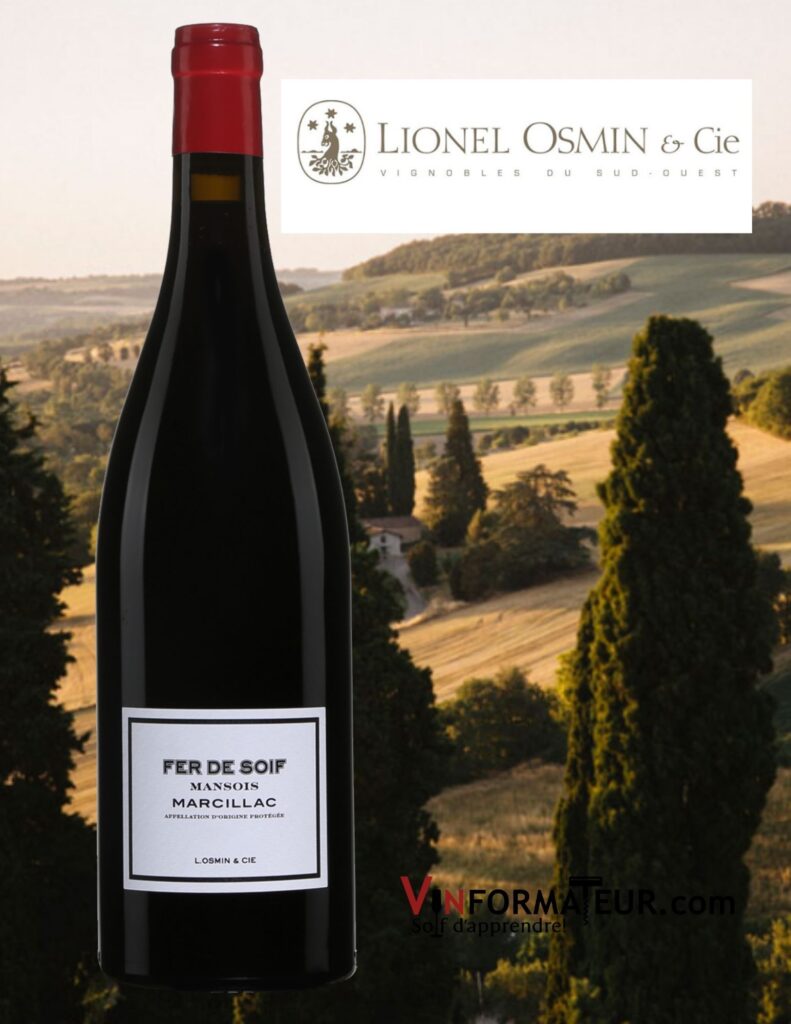 Bouteille de Fer de Soif, Mansois, France, Sud-Ouest, Marcillac, Lionel Osmin, vin rouge, 2019