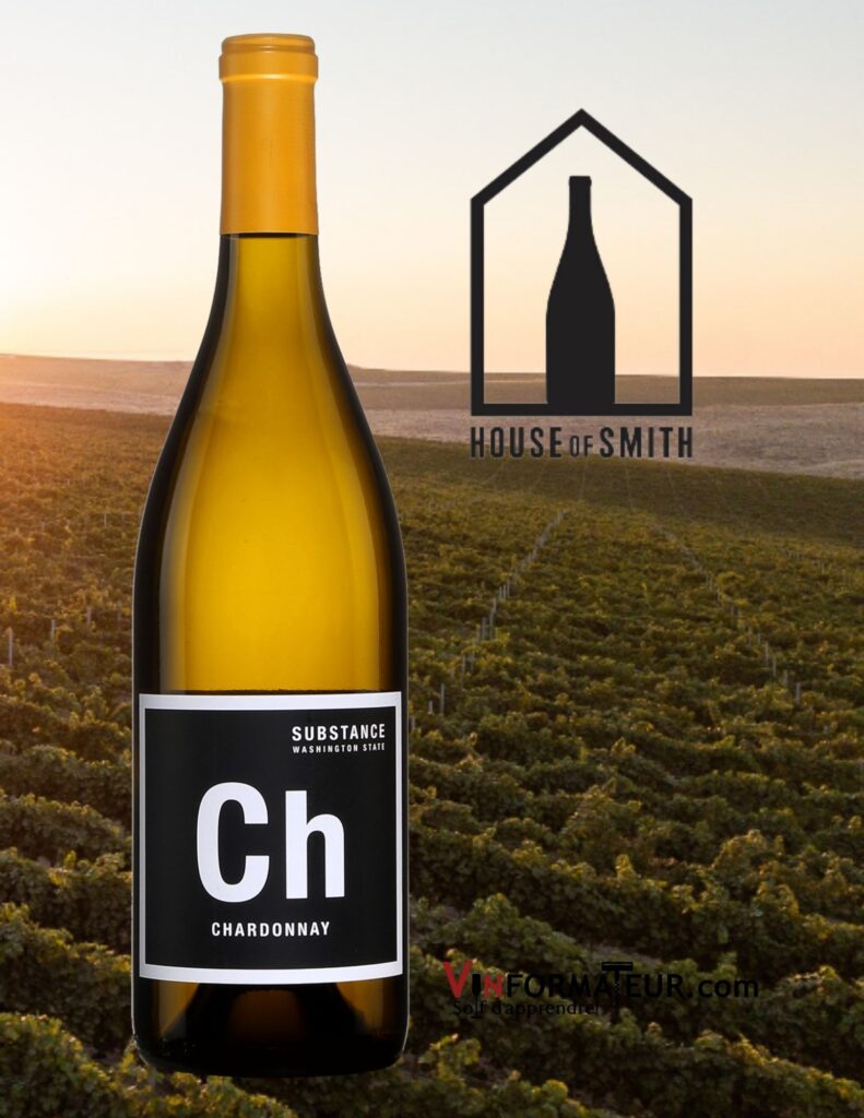 Bouteille de Substance, CH, Chardonnay, États-Unis, Washington State, Columbia Valley AVA, 2019