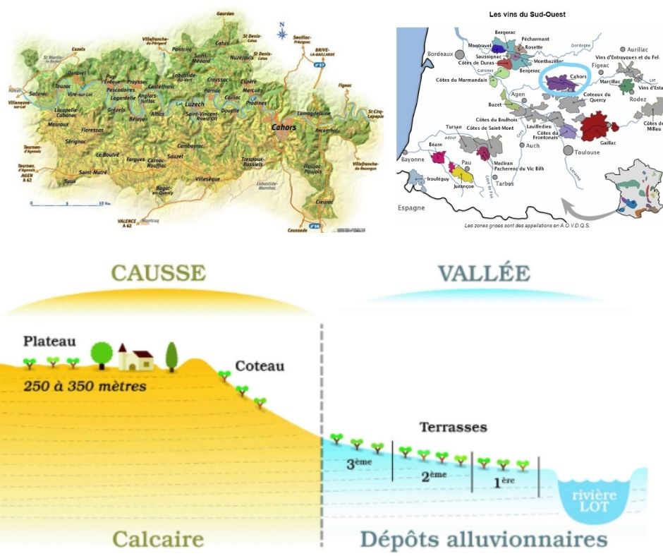 Cartes viticoles de Cahors