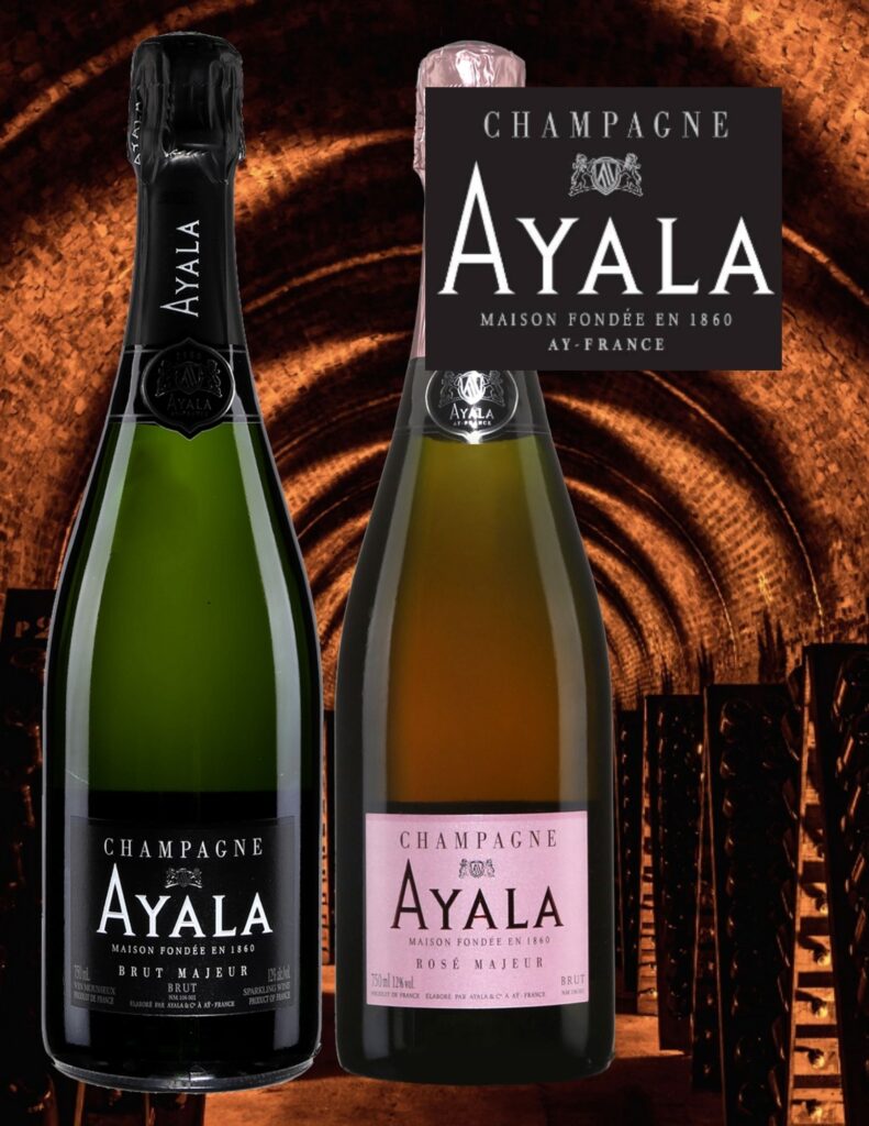 Bouteilles de Champagne Ayala, Brut Majeur, Montagne de Reims, non millésimé, Champagne Ayala, Rosé Majeur, Brut, Montagne de Reims, non millésimé