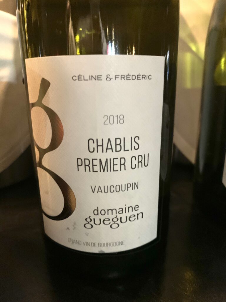 Bouteille de Chablis Premier Cru, Vaucoupin, Domaine Gueguen, Céline et Frédéric, 2018