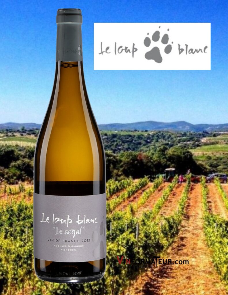 Bouteille de Le Loup Blanc, Régal Blanc, Vin de France, vin blanc bio, 2019