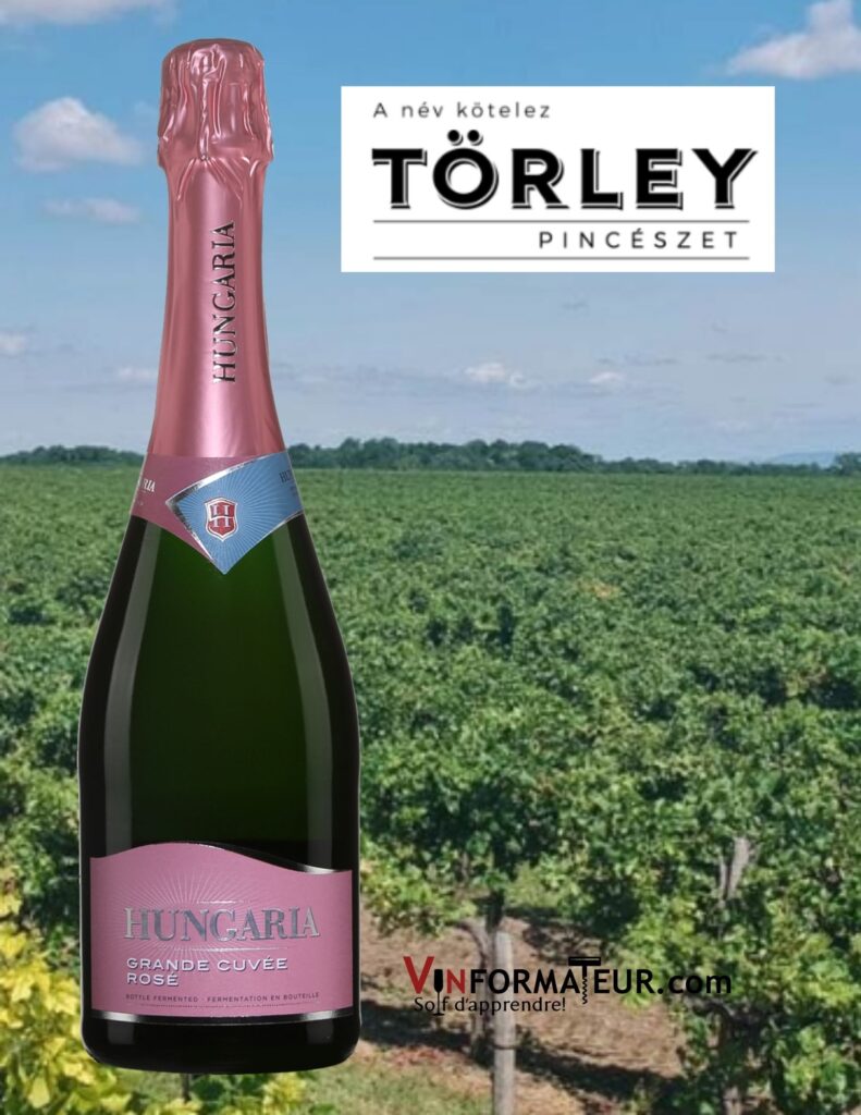 Bouteille de Hungaria, Grande Cuvée, Rosé, Extra Dry, Hongrie