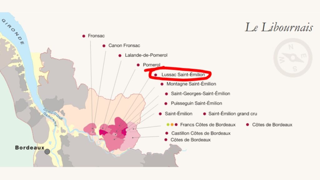 Carte viticole Lussac Saint-Émilion