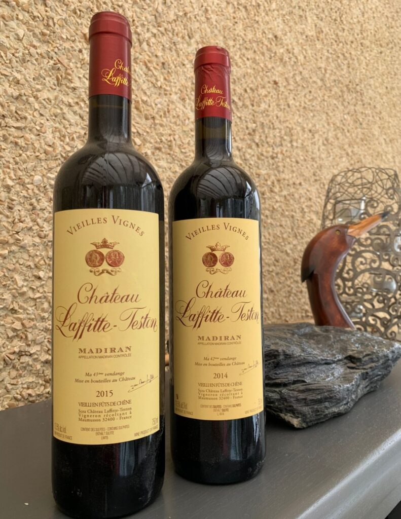 Bouteilles de Château Laffitte-Teston, Sud-Ouest, Madiran, Vieilles Vignes, 2014 et 2015
