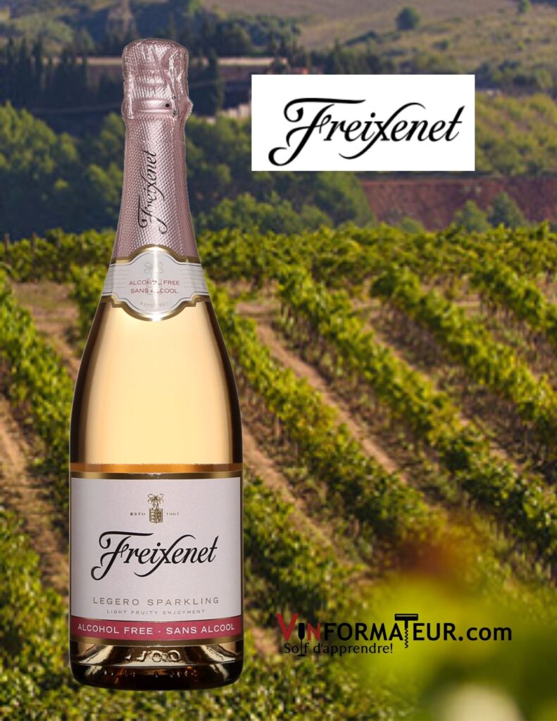 Bouteille de Freixenet, Legero, Espagne, vin rosé mousseux