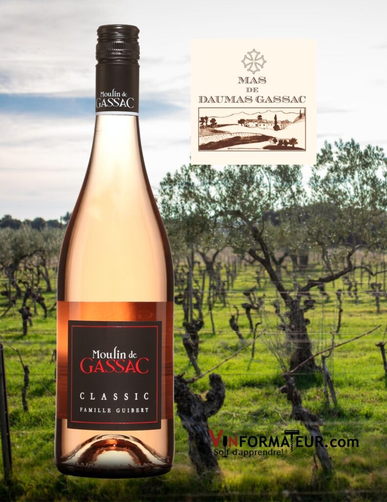 Bouteille de Moulin de Gassac, Classic, vin rosé, France, Languedoc-Roussillon, Pays d’Hérault, Famille Guibert, 2020