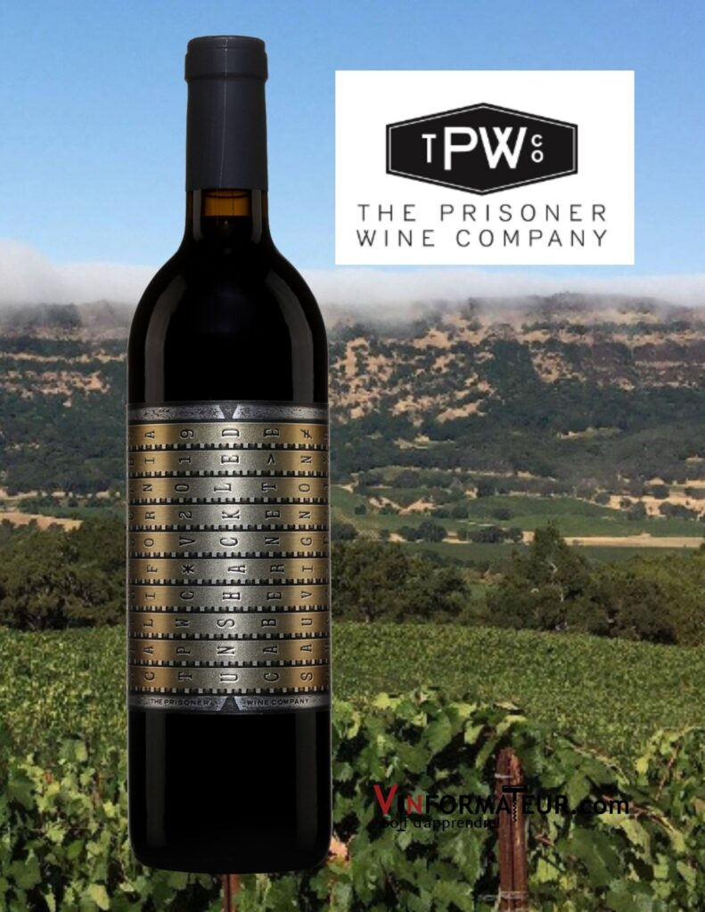 Bouteille de Unshackled, Cabernet Sauvignon, Californie, The Prisoner Wine Company, 2019