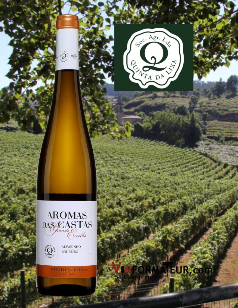 Bouteille de Quinta da Lixa, Aromas das Castas, Portugal, Ninho Verde, vin blanc, 2020