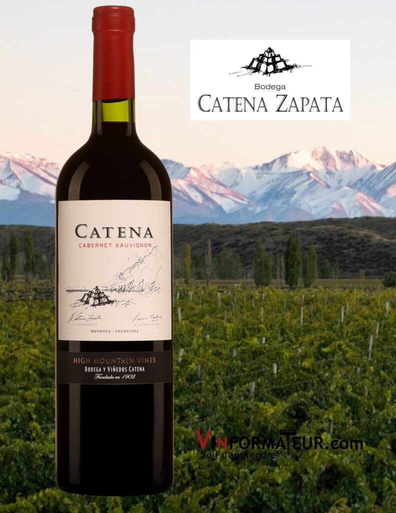 Bouteille de Catena, Cabernet-Sauvignon, Argentine, Mendoza, vin rouge, 2019